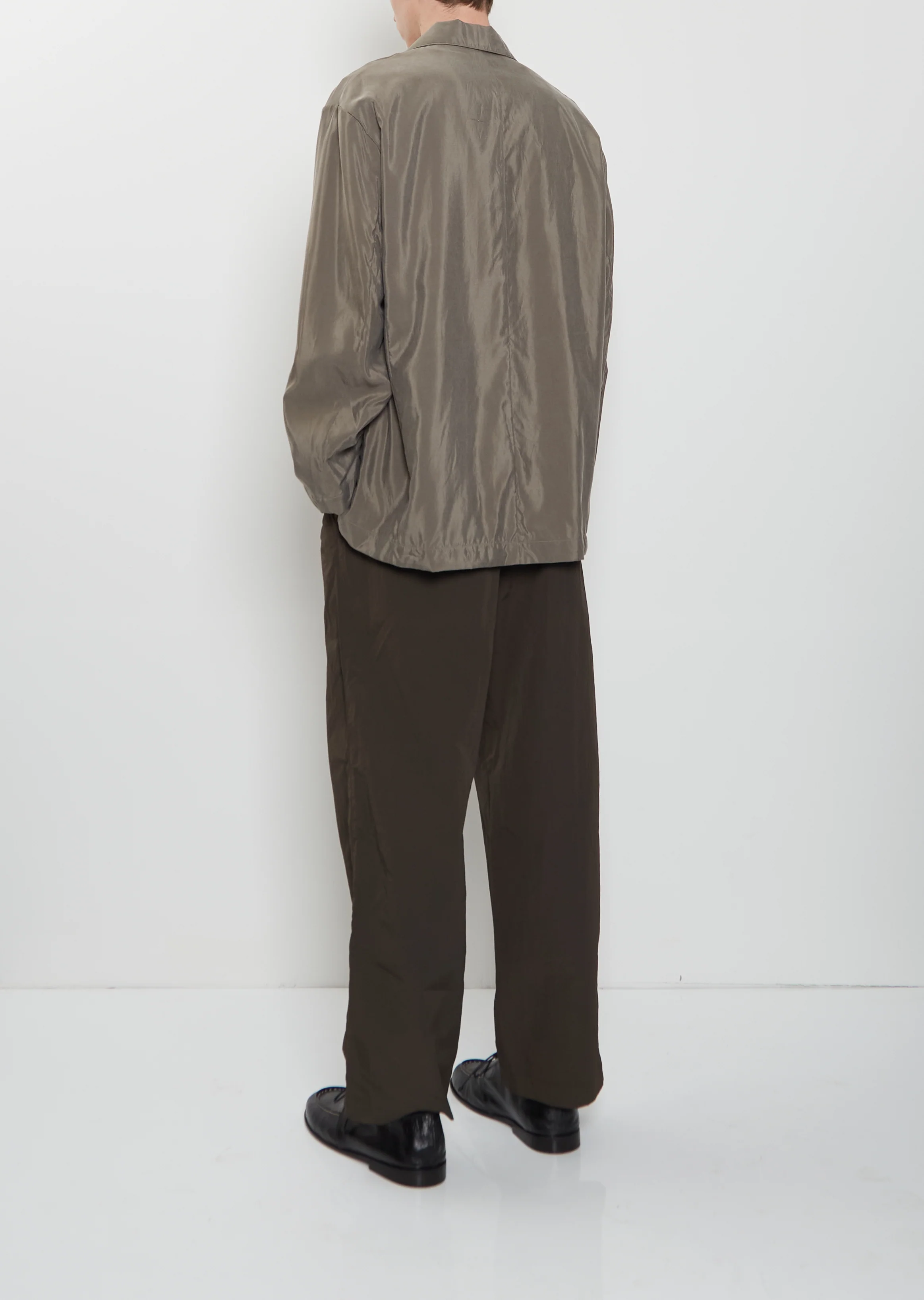 Silk Nylon Single Breasted Jacket - Image 3