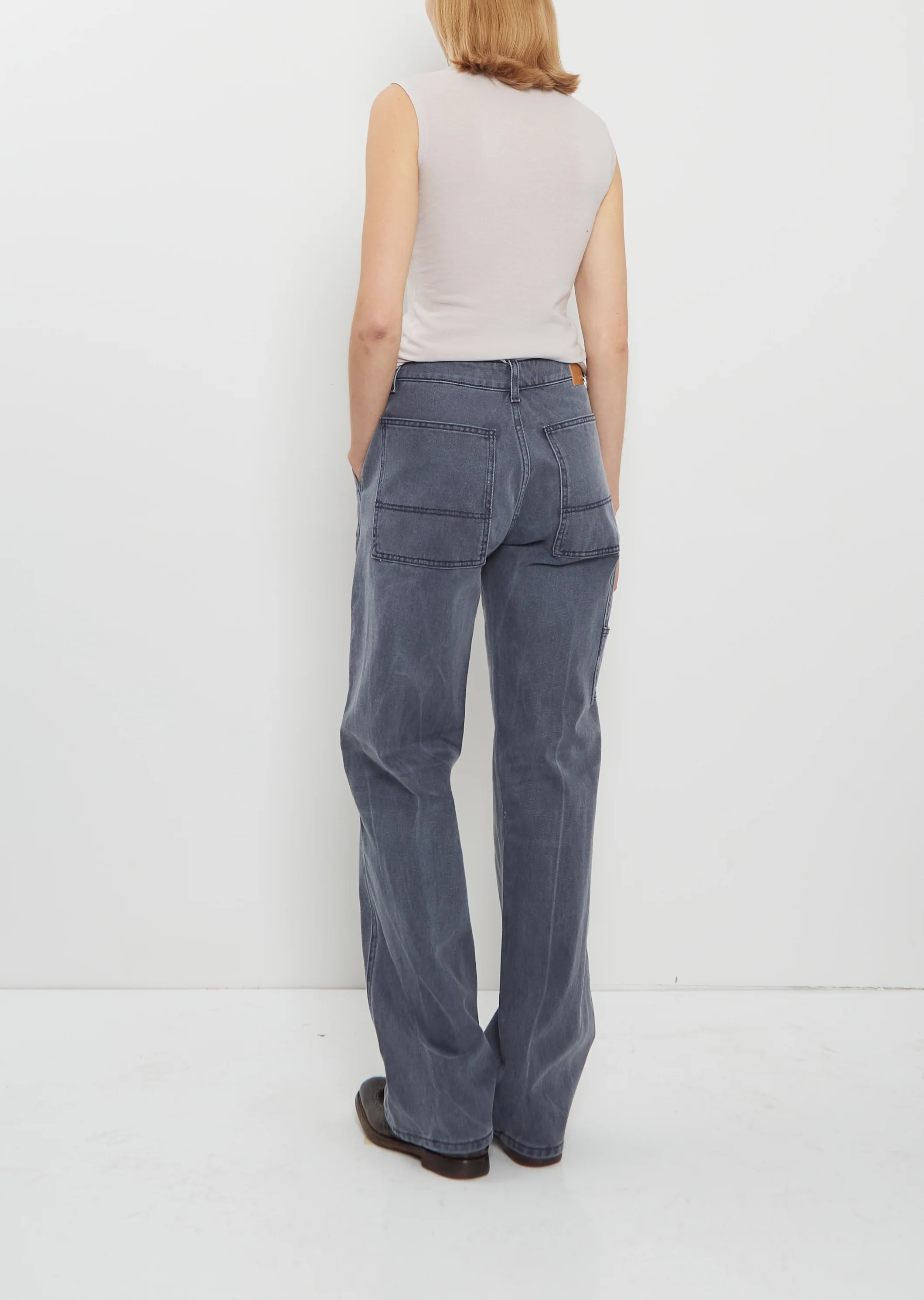 Roll-Neck Merino Wool Tank — Putty - Image 3
