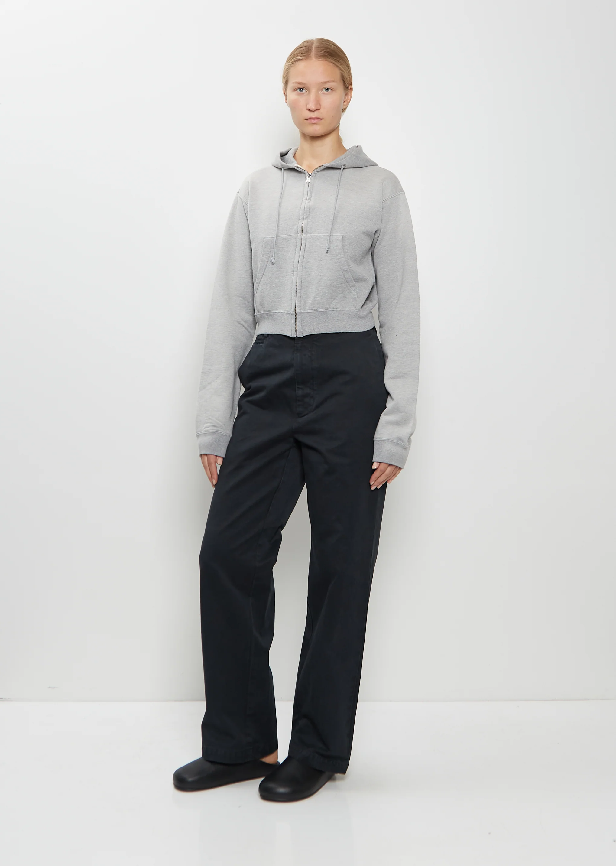 Dyed Cotton Chino Pants — Black - Image 4
