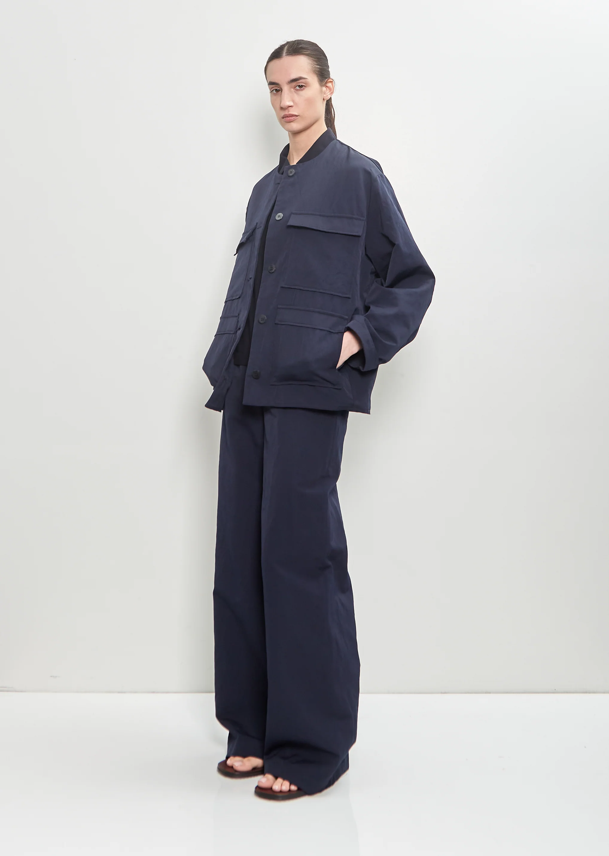 Linen Blend Work Jacket - Image 4